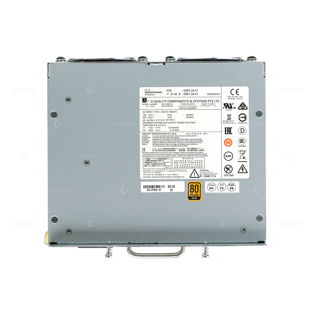 J9828A HP 700W POE+ POWER SUPPLY FOR ARUBA 5400R